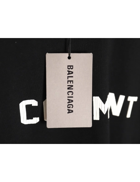 Balenciaga No Comments Cracked Print Washed Ripped Short Sleeve T-shirt TSK1,All order with free shipping Balenciaga