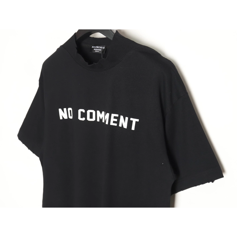 Balenciaga No Comments Cracked Print Washed Ripped Short Sleeve T-shirt TSK1,All order with free shipping Balenciaga