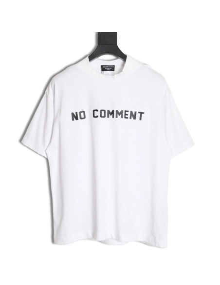 Balenciaga No Comments Cracked Print Washed Ripped Short Sleeve T-shirt,All order with free shipping Balenciaga