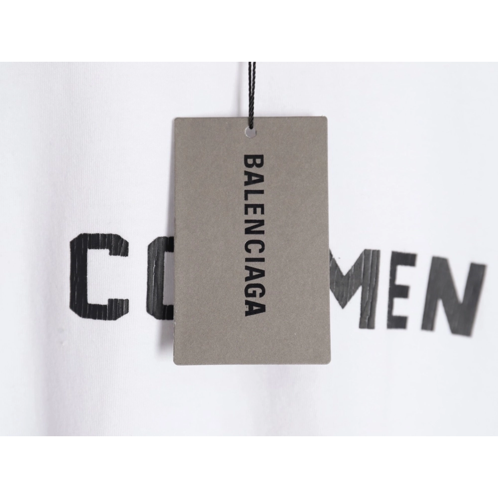 Balenciaga No Comments Cracked Print Washed Ripped Short Sleeve T-shirt,All order with free shipping Balenciaga