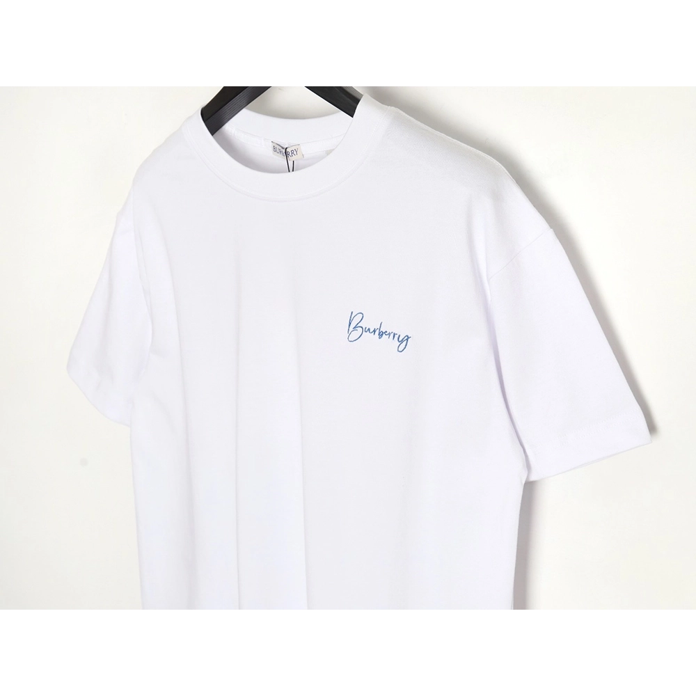 Burberry 24ss signature logo embroidered short sleeve T-shirt,All order with free shipping Burberry