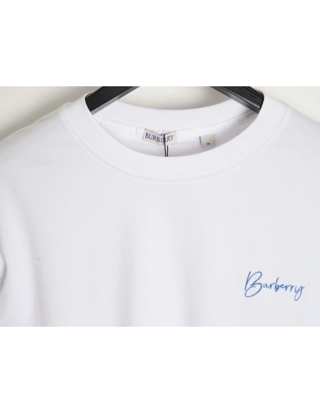 Burberry 24ss signature logo embroidered short sleeve T-shirt,All order with free shipping Burberry