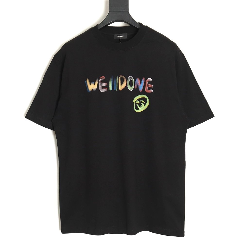 WE11 DONE 24SS graffiti logo short-sleeved T-shirt TSK1,All order with free shipping We11done