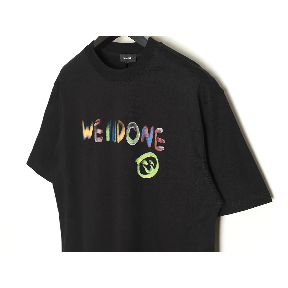 WE11 DONE 24SS graffiti logo short-sleeved T-shirt TSK1,All order with free shipping We11done