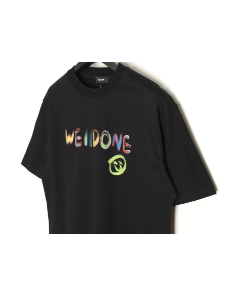 WE11 DONE 24SS graffiti logo short-sleeved T-shirt TSK1,All order with free shipping We11done