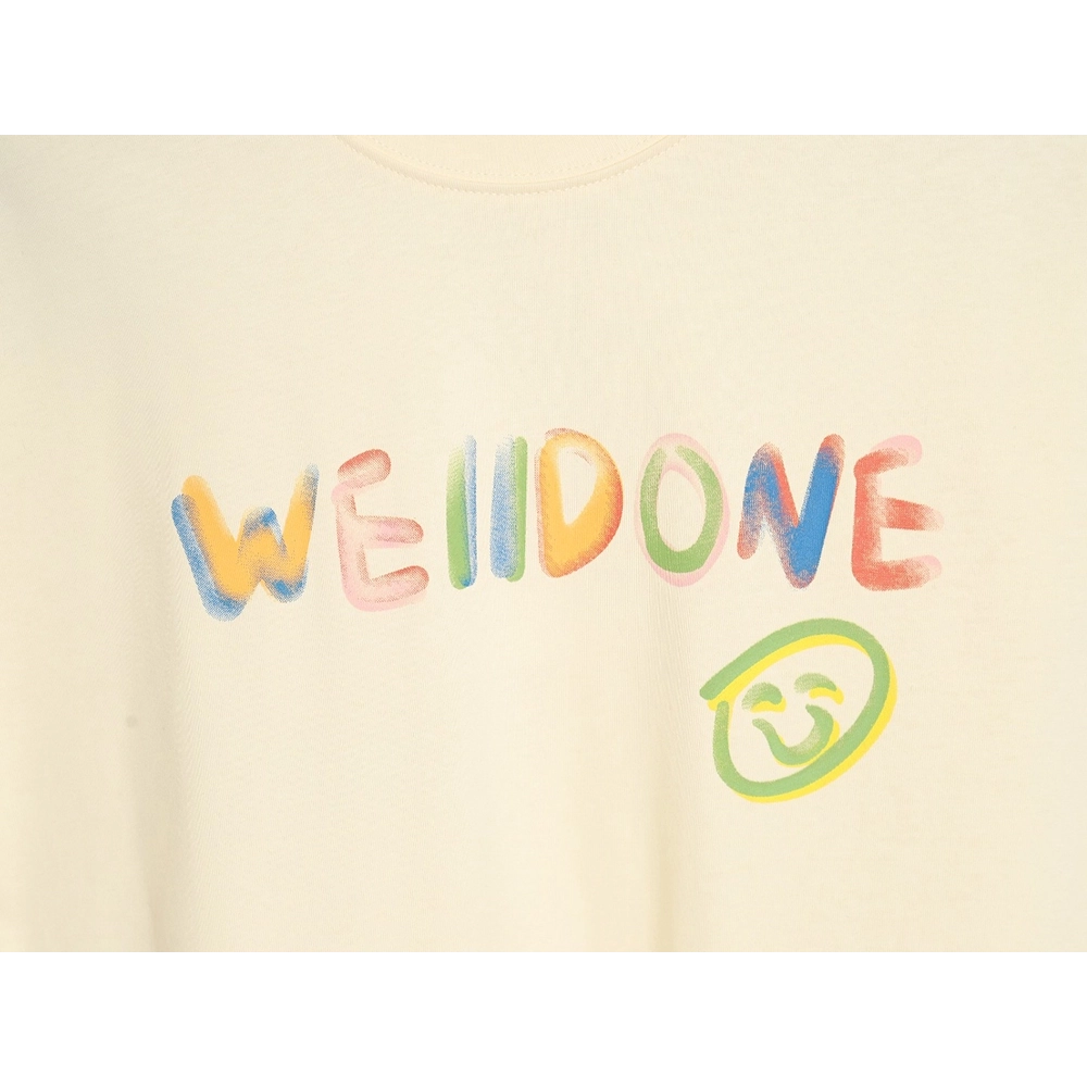 WE11 DONE 24SS graffiti logo short-sleeved T-shirt,All order with free shipping We11done