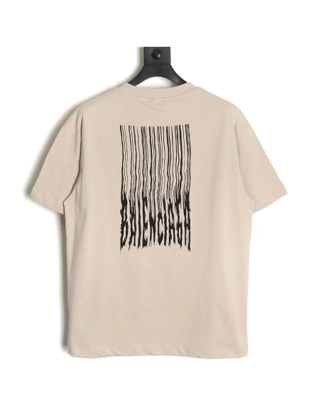 Balenciaga fringed waterfall print short-sleeved T-shirt TSK1,All order with free shipping Balenciaga