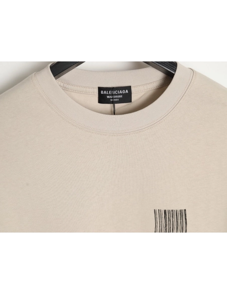 Balenciaga fringed waterfall print short-sleeved T-shirt TSK1,All order with free shipping Balenciaga