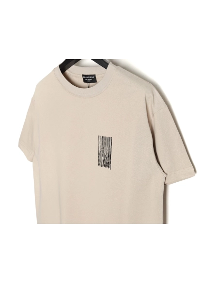 Balenciaga fringed waterfall print short-sleeved T-shirt TSK1,All order with free shipping Balenciaga