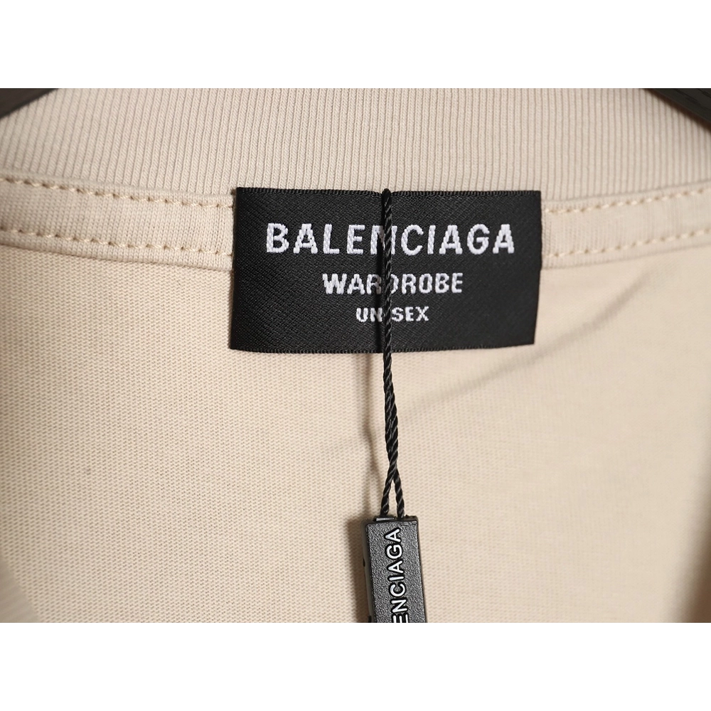 Balenciaga fringed waterfall print short-sleeved T-shirt TSK1,All order with free shipping Balenciaga
