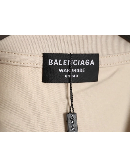 Balenciaga fringed waterfall print short-sleeved T-shirt TSK1,All order with free shipping Balenciaga