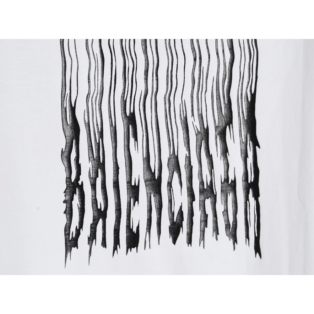 Balenciaga fringed waterfall print short-sleeved T-shirt,All order with free shipping Balenciaga