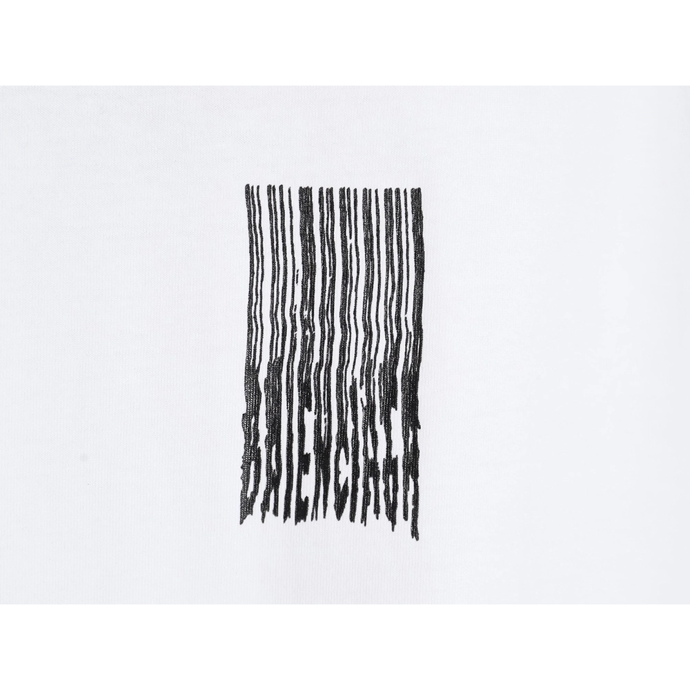 Balenciaga fringed waterfall print short-sleeved T-shirt,All order with free shipping Balenciaga