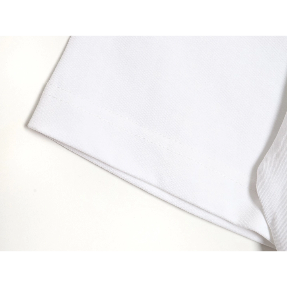 Balenciaga fringed waterfall print short-sleeved T-shirt,All order with free shipping Balenciaga