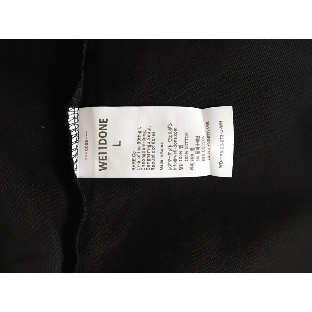 WE11 DONE Simple Love Letters Embroidery Round Neck Short Sleeve T-shirt TSK1,All order with free shipping We11done