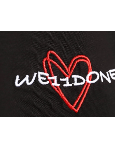 WE11 DONE Simple Love Letters Embroidery Round Neck Short Sleeve T-shirt TSK1,All order with free shipping We11done