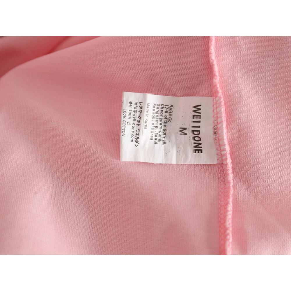 WE11 DONE 24SS skull print washed gradient couple short-sleeved T-shirt,All order with free shipping We11done