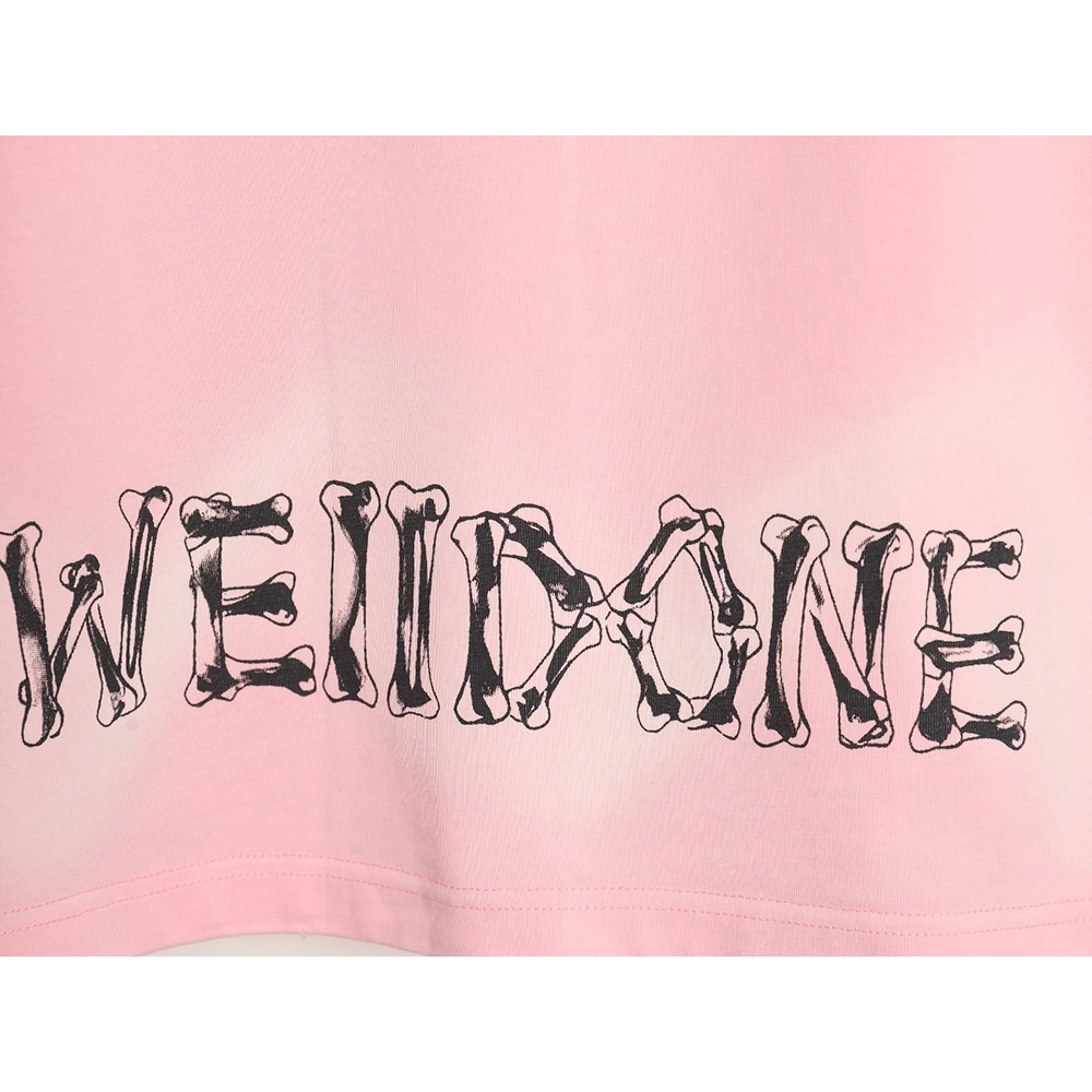 WE11 DONE 24SS skull print washed gradient couple short-sleeved T-shirt,All order with free shipping We11done