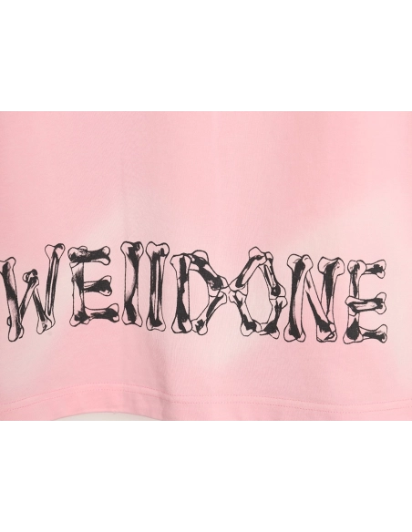 WE11 DONE 24SS skull print washed gradient couple short-sleeved T-shirt,All order with free shipping We11done