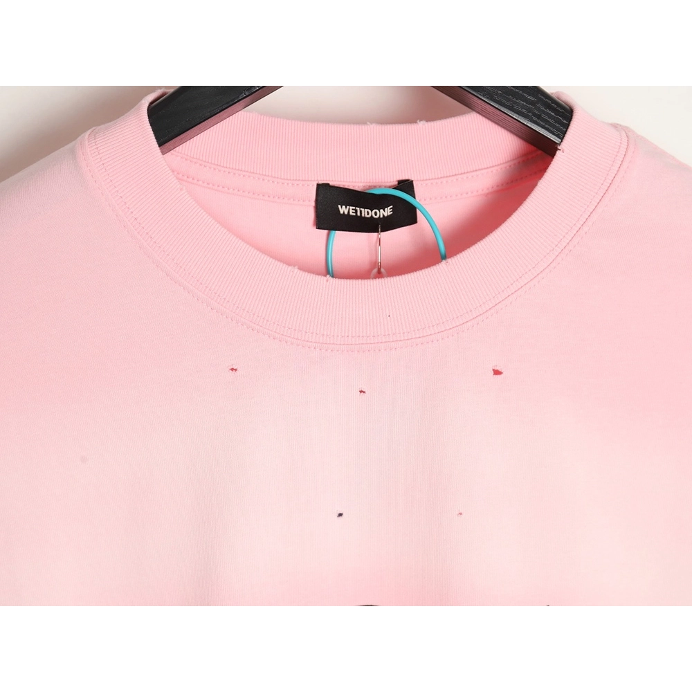 WE11 DONE 24SS skull print washed gradient couple short-sleeved T-shirt,All order with free shipping We11done