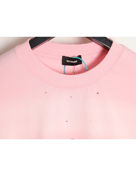 WE11 DONE 24SS skull print washed gradient couple short-sleeved T-shirt,All order with free shipping We11done