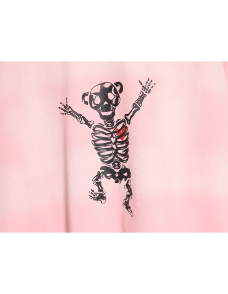 WE11 DONE 24SS skull print washed gradient couple short-sleeved T-shirt,All order with free shipping We11done