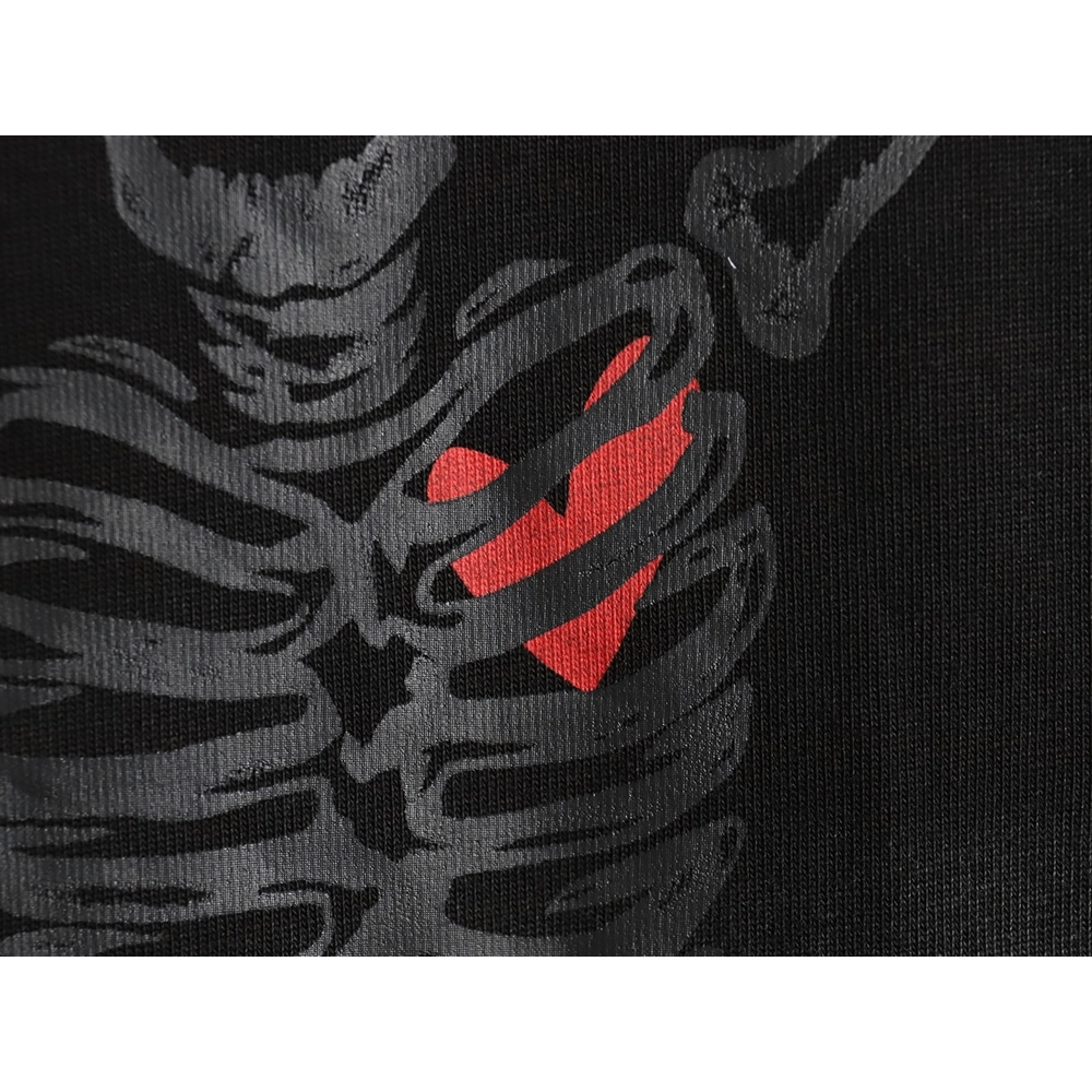 WE11 DONE 2024ss skull print washed gradient couple short-sleeved T-shirt,All order with free shipping We11done