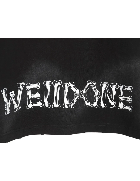 WE11 DONE 2024ss skull print washed gradient couple short-sleeved T-shirt,All order with free shipping We11done
