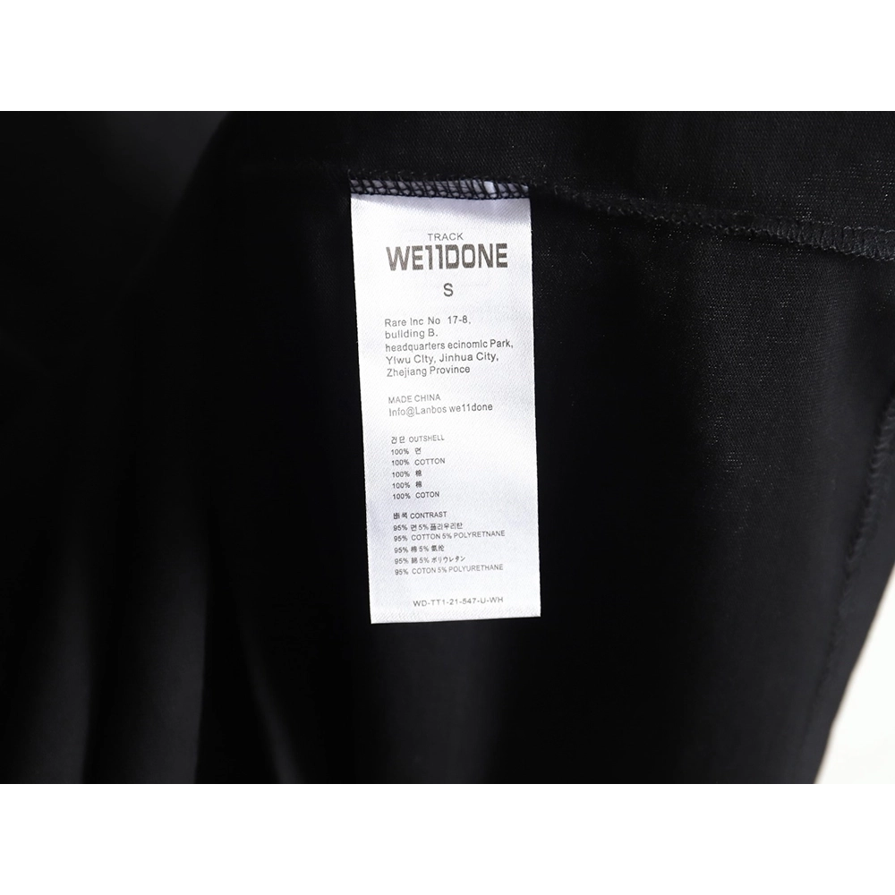 WE11 DONE 24SS WE Ribbon Short Sleeve T-Shirt,All order with free shipping We11done