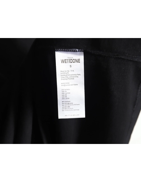 WE11 DONE 24SS WE Ribbon Short Sleeve T-Shirt,All order with free shipping We11done