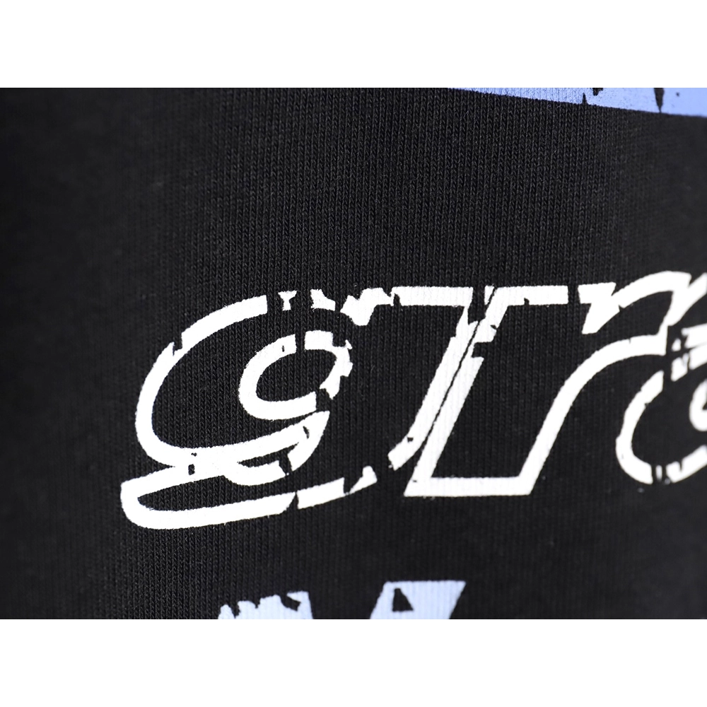 Grailz distressed letter print short-sleeved T-shirt,All order with free shipping Grailz