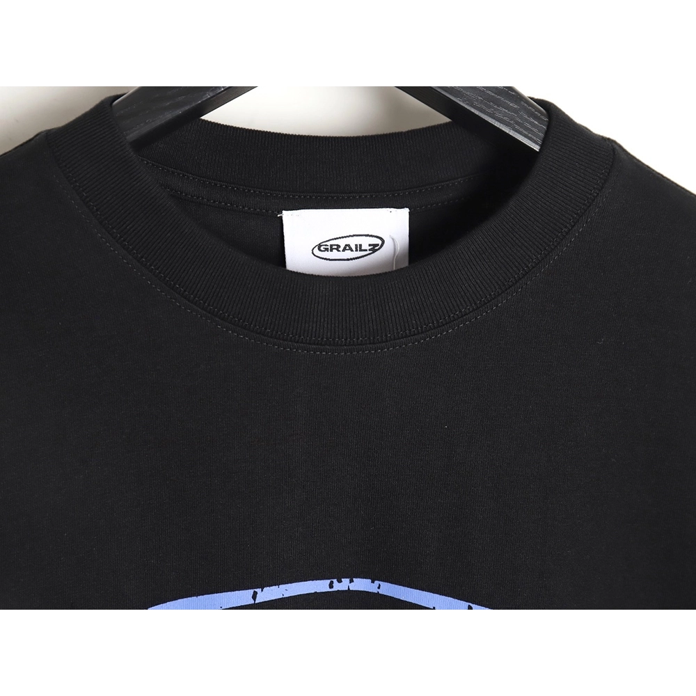 Grailz distressed letter print short-sleeved T-shirt,All order with free shipping Grailz