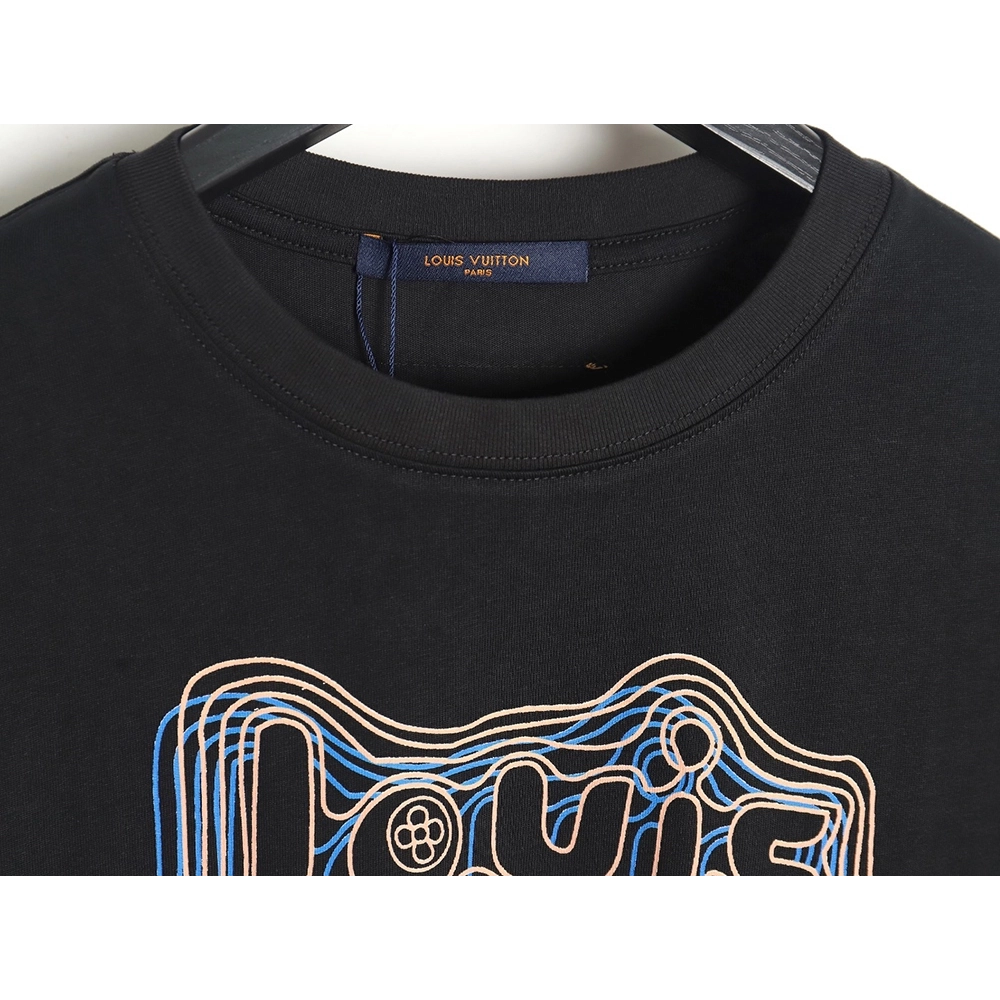 Reps Louis Vuitton geometric neon print short-sleeved T-shirt,All order with free shipping Reps Louis Vuitton