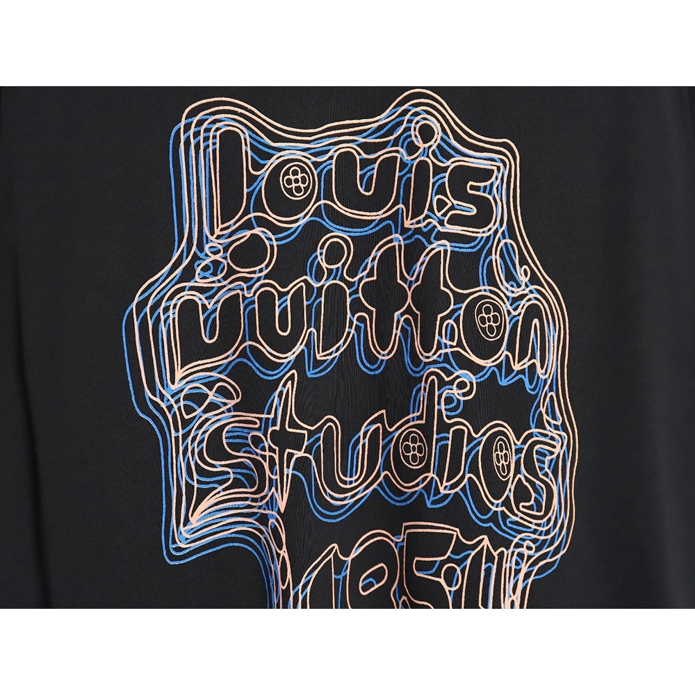 Reps Louis Vuitton geometric neon print short-sleeved T-shirt,All order with free shipping Reps Louis Vuitton