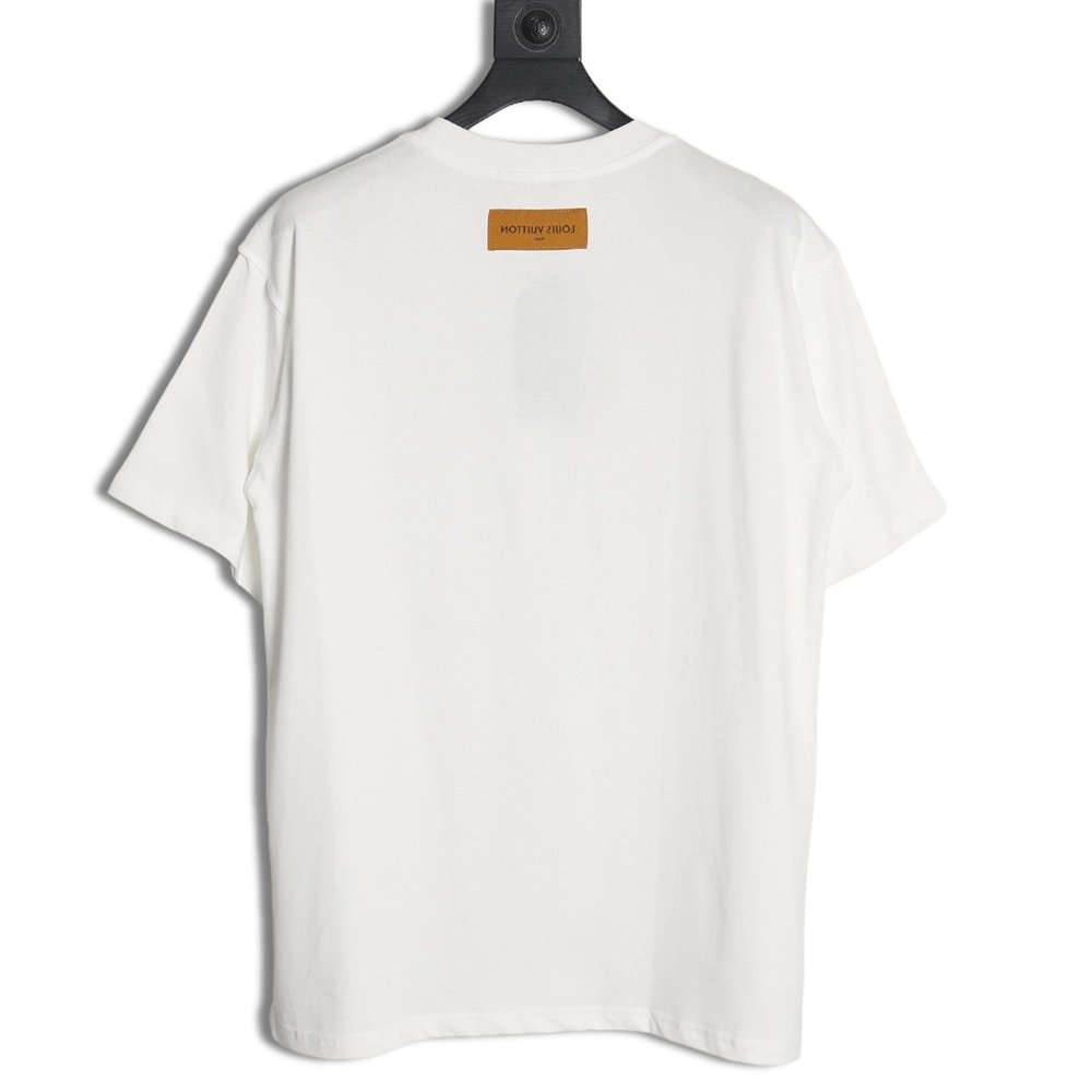 Reps Louis Vuitton geometric neon print short-sleeved T-shirt,All order with free shipping Reps Louis Vuitton