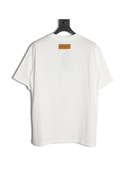 Reps Louis Vuitton geometric neon print short-sleeved T-shirt,All order with free shipping Reps Louis Vuitton