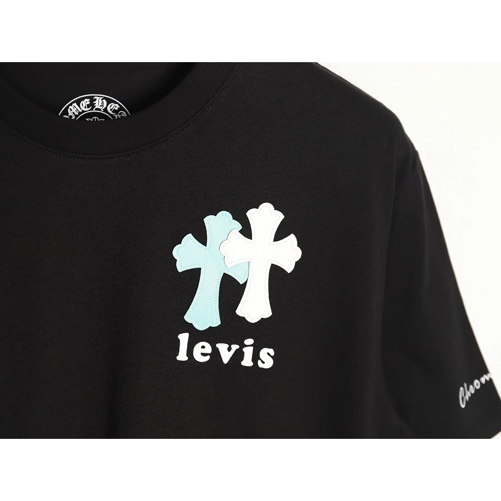 Chrome Hearts CH X Levis Cross Short Sleeve T-Shirt TSK2,All order with free shipping Chrome Hearts with free shipping
