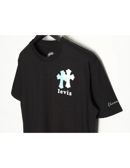 Chrome Hearts CH X Levis Cross Short Sleeve T-Shirt TSK2,All order with free shipping Chrome Hearts with free shipping