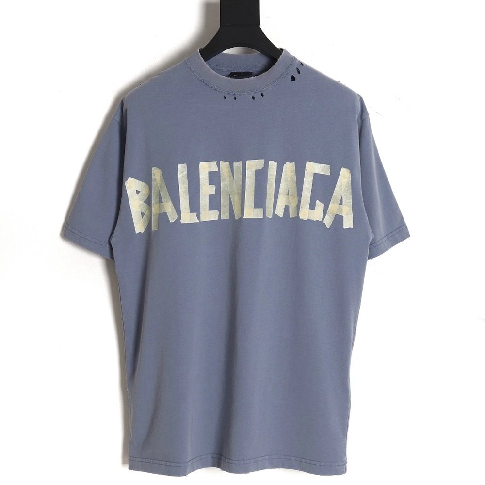 Balenciaga 24SS Masking Tape Short Sleeve T-Shirt,All order with free shipping Balenciaga