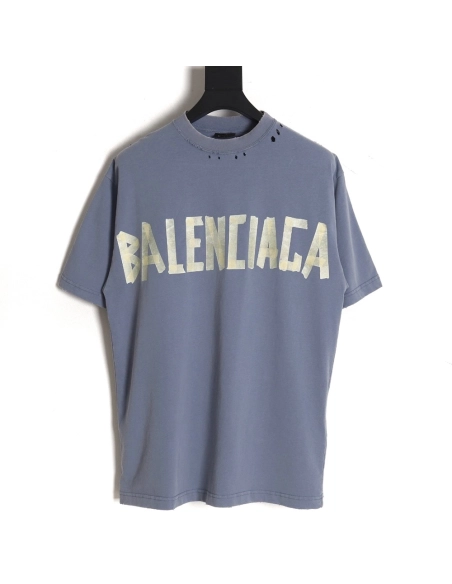 Balenciaga 24SS Masking Tape Short Sleeve T-Shirt,All order with free shipping Balenciaga