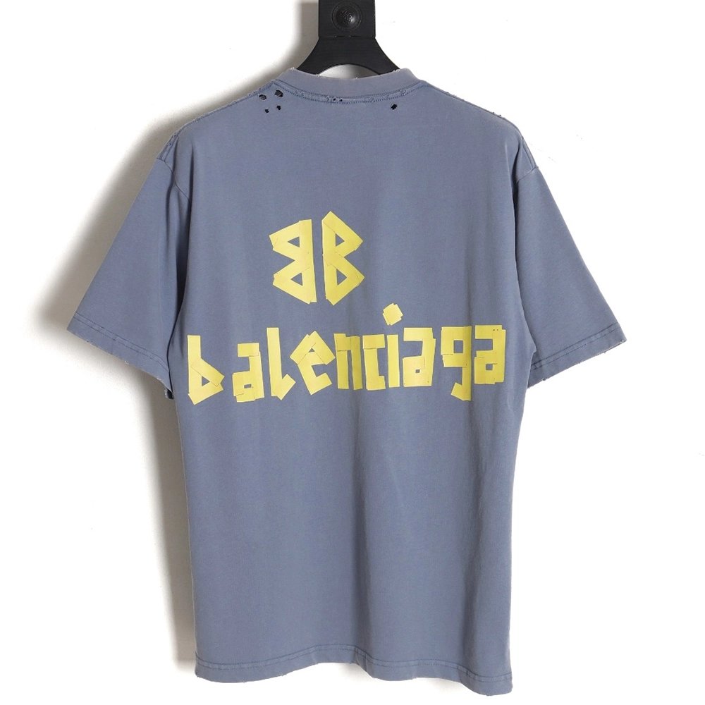 Balenciaga 24SS Masking Tape Short Sleeve T-Shirt,All order with free shipping Balenciaga