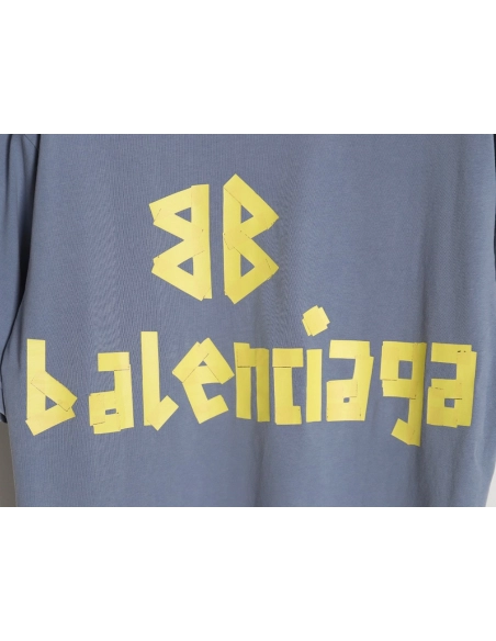 Balenciaga 24SS Masking Tape Short Sleeve T-Shirt,All order with free shipping Balenciaga
