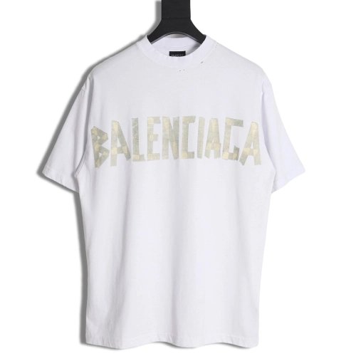 Balenciaga 24SS Masking Tape Short Sleeve T-Shirt,All order with free shipping Balenciaga