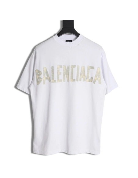 Balenciaga 24SS Masking Tape Short Sleeve T-Shirt,All order with free shipping Balenciaga