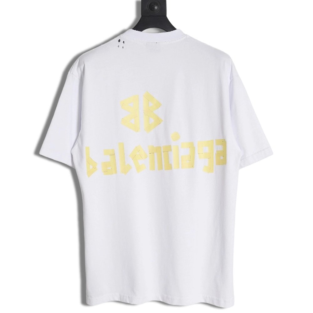 Balenciaga 24SS Masking Tape Short Sleeve T-Shirt,All order with free shipping Balenciaga