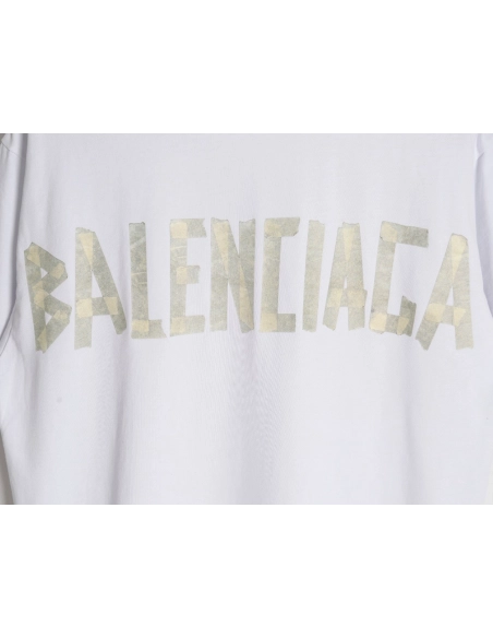 Balenciaga 24SS Masking Tape Short Sleeve T-Shirt,All order with free shipping Balenciaga