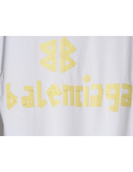 Balenciaga 24SS Masking Tape Short Sleeve T-Shirt,All order with free shipping Balenciaga