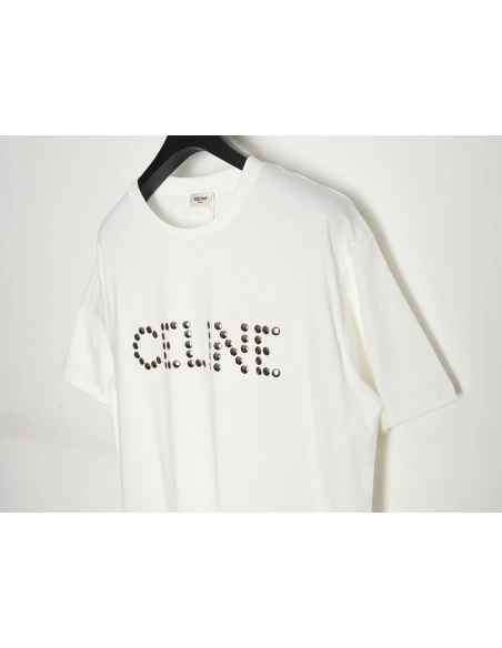 Celine studded letter T-shirt,All order with free shipping Celine