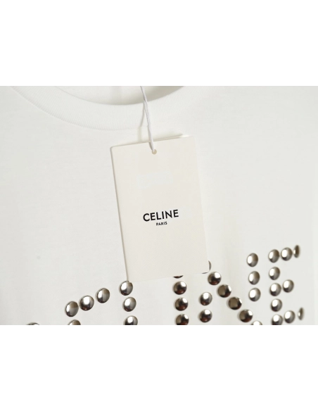 Celine studded letter T-shirt,All order with free shipping Celine