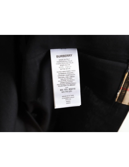 Burberry B logo embroidered plaid patchwork T-shirt TSK1,All order with free shipping Burberry